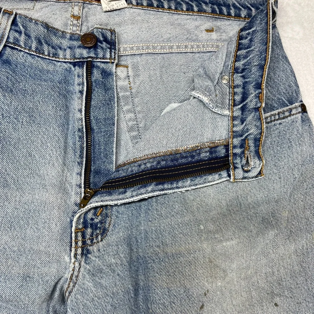 Levi's Strauss Signature 545 Loose Fit Jeans Men's Blue Denim Distressed - 35X31